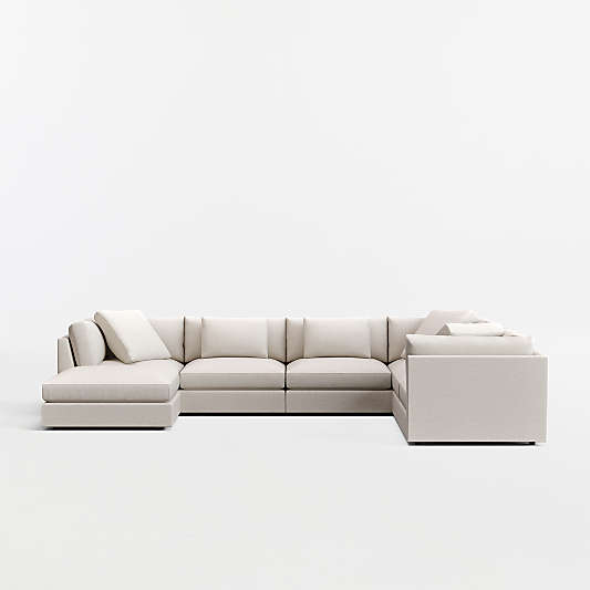 Monterey Modular 4-Piece L-Shaped Sectional Sofa with Ottoman