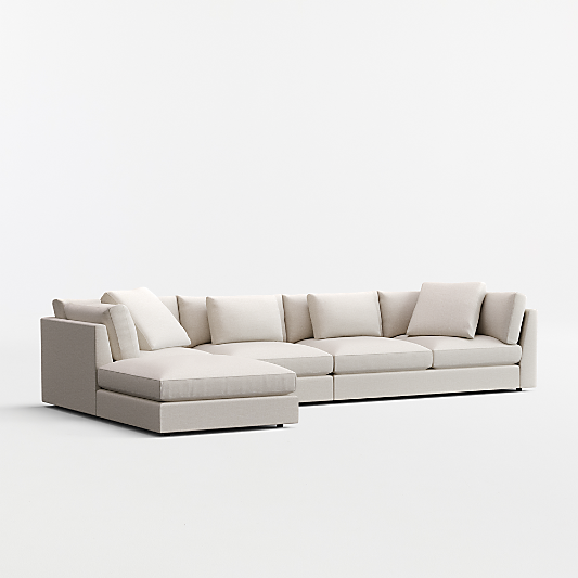 Monterey Modular 4-Piece Reversible Sectional Sofa with Ottoman