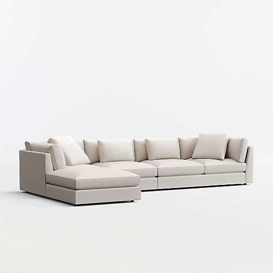 Monterey Modular 4-Piece Reversible Sectional Sofa with Ottoman