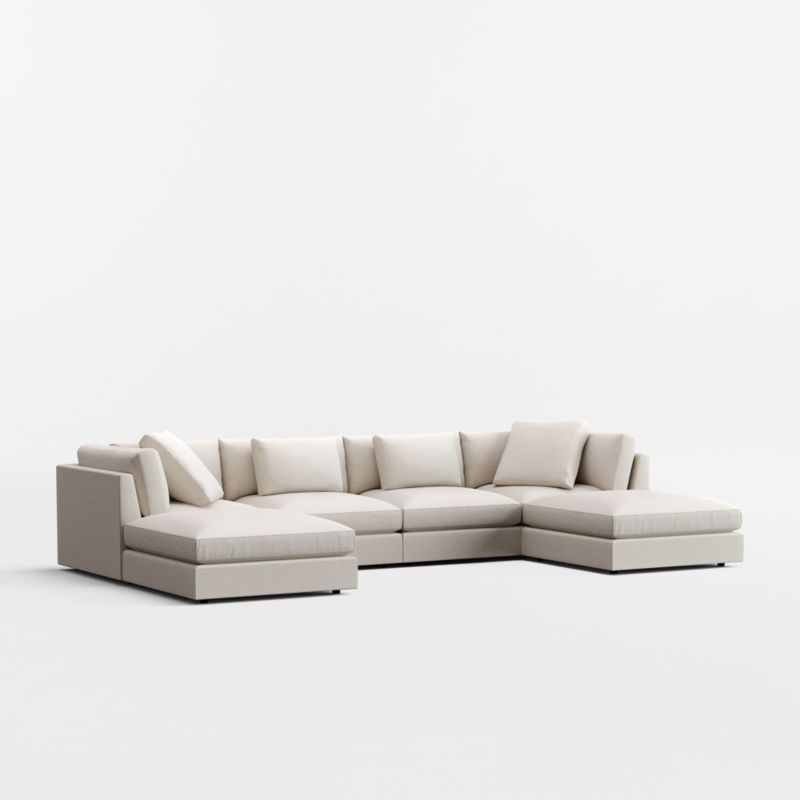 Monterey Modular 4-Piece U-Shaped Sectional Sofa with Double Ottoman - image 3 of 6