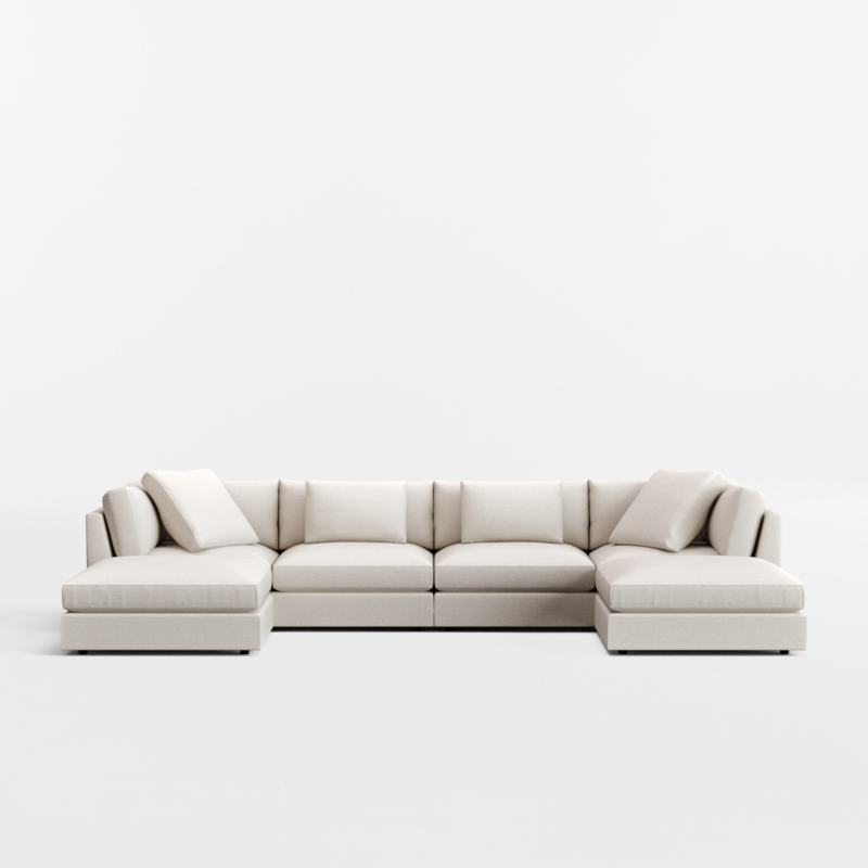Monterey Modular 4-Piece U-Shaped Sectional Sofa with Double Ottoman - image 0 of 6