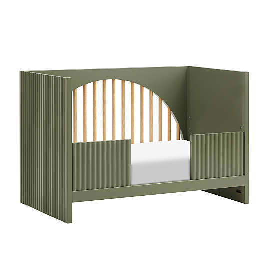 Babyletto Moab Olive Green & Ash Wood 3-in-1 Convertible Baby Crib