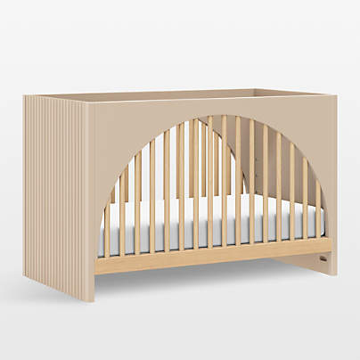 Babyletto Moab Taupe & Ash Wood 3-in-1 Convertible Baby Crib