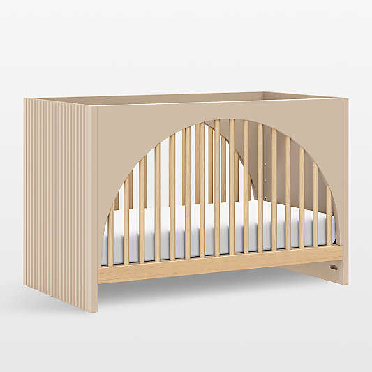 Babyletto Moab Taupe & Ash Wood 3-in-1 Convertible Baby Crib