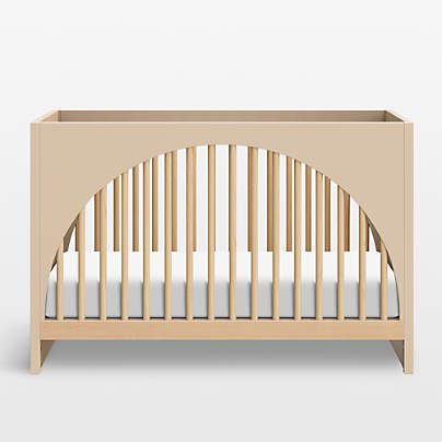 Babyletto Moab Taupe & Ash Wood 3-in-1 Convertible Baby Crib