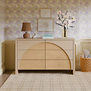 Babyletto Moab Taupe & Ash Wood Wide 6-Drawer Kids Dresser