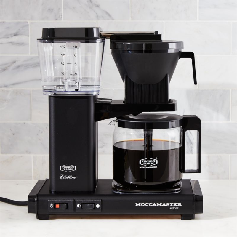 Moccamaster 10Cup Matte Black Coffee Maker + Reviews Crate and Barrel