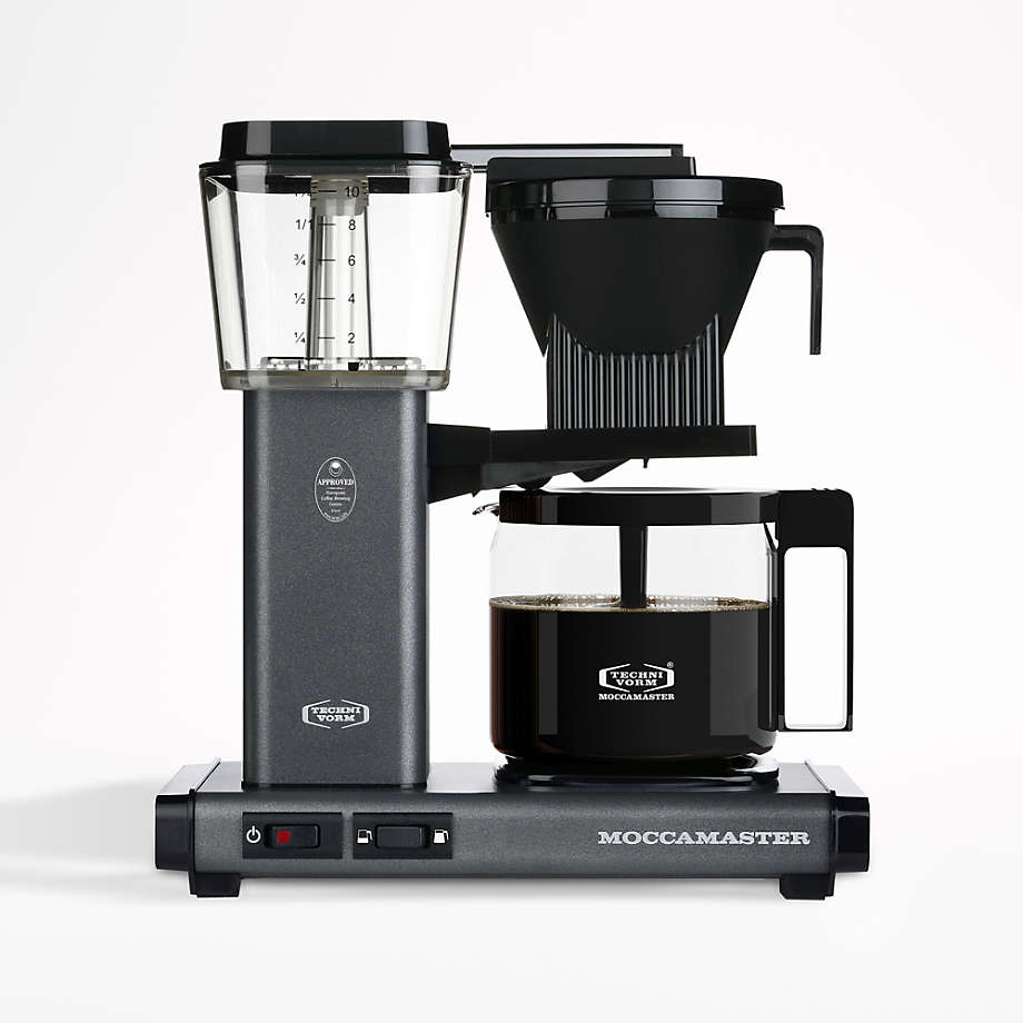 Moccamaster Glass Brewer 10-Cup Stone Grey Coffee Maker + Reviews | Crate & Barrel