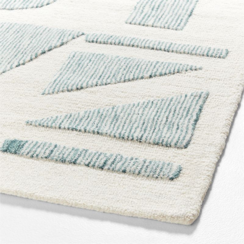 Modern Alphabet Blue Kids Wool Area Rug 6'x9' - image 3 of 5