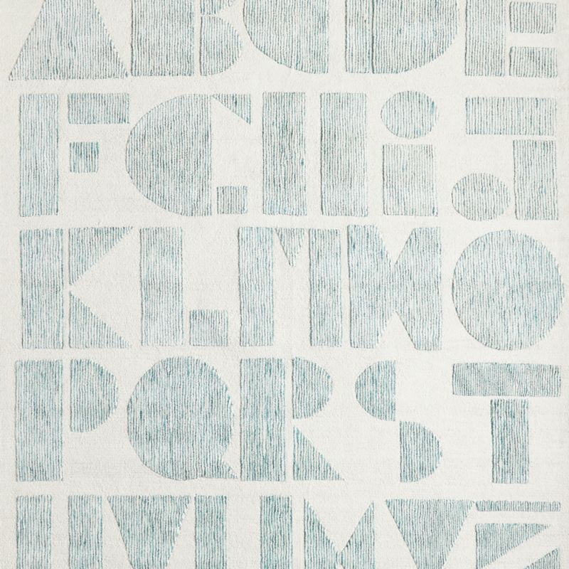 Modern Alphabet Blue Kids Wool Area Rug 6'x9' - image 2 of 5