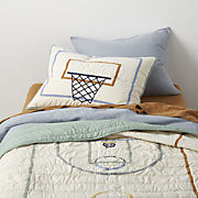 Modern Basketball Organic Cotton Kids Pillow Sham