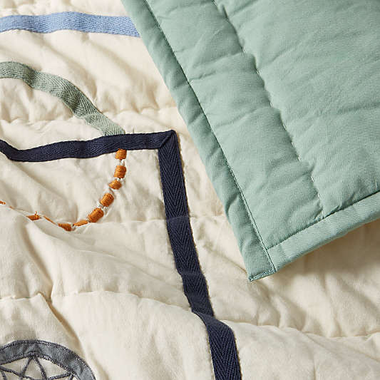 Modern Basketball Kids Organic Cotton Quilt