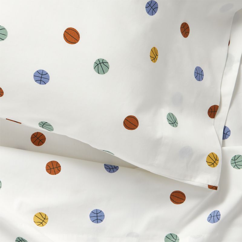 Stay Cool Modern Basketball Organic Cotton Kids Queen Sheet Set - image 5 of 6