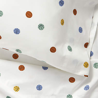 Stay Cool Modern Basketball Organic Cotton Kids Sheet Set