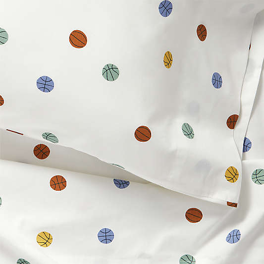 Stay Cool Modern Basketball Organic Cotton Kids Full Sheet Set