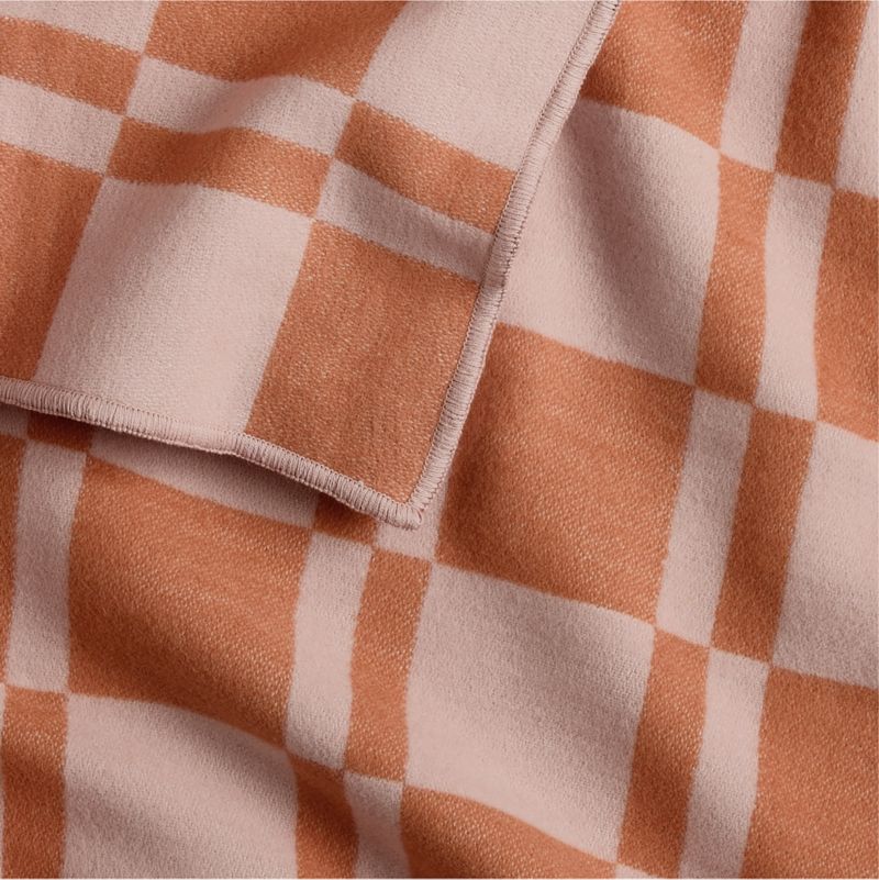 Modern Checkerboard Pink Organic Cotton Kid Blanket - image 4 of 5