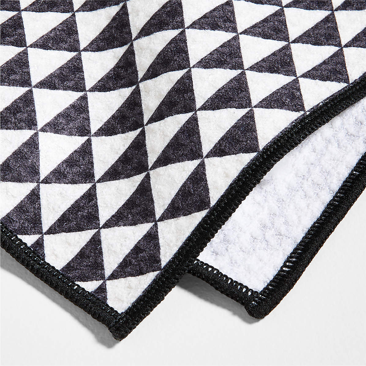 Wicklow Check 3 Dishtowel-1 Dishcloth Set - Black