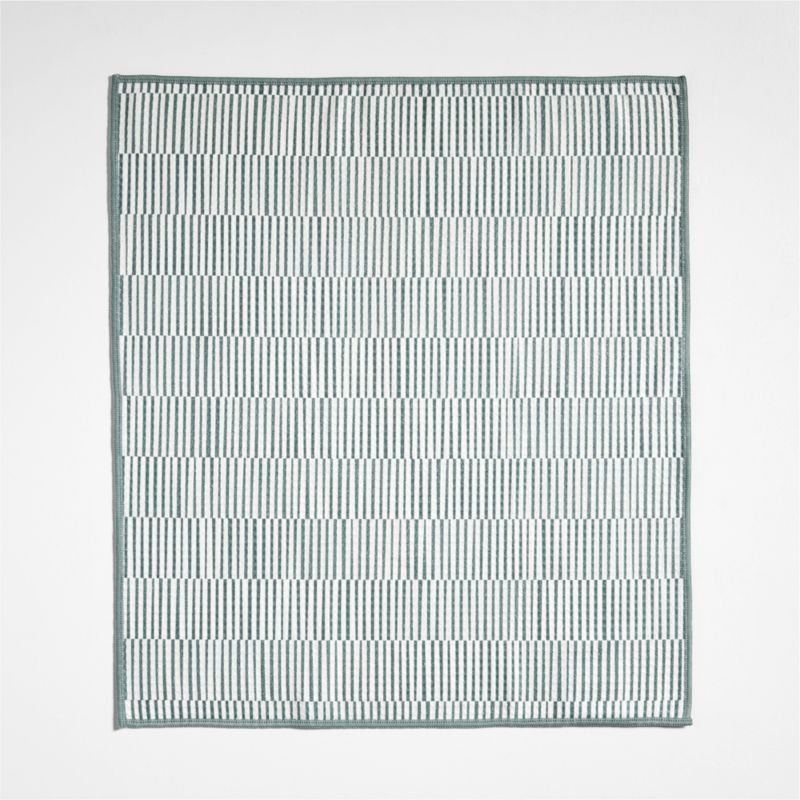 Modern Check Pendula Green Recycled Dish Towel, Set of 2