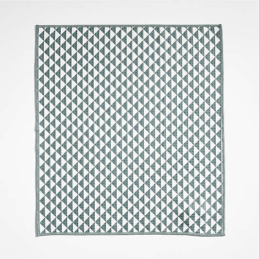 Modern Check Pendula Green Recycled Kitchen Towels, Set of 2