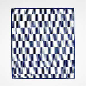 Blue and Black Dish Towel, Tea Towels Handcrafted in Canada by