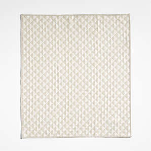 Crate and Barrel Punctuate Neutral Dish Towel - Autumn