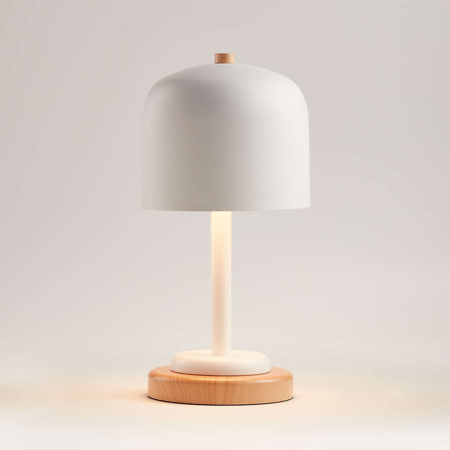 White Modern Dome Touch Kids Desk Lamp + Reviews | Crate & Kids