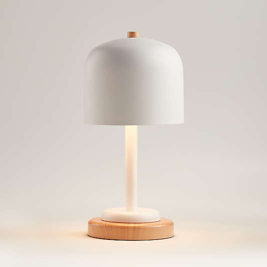 White Modern Dome Touch Table Lamp 