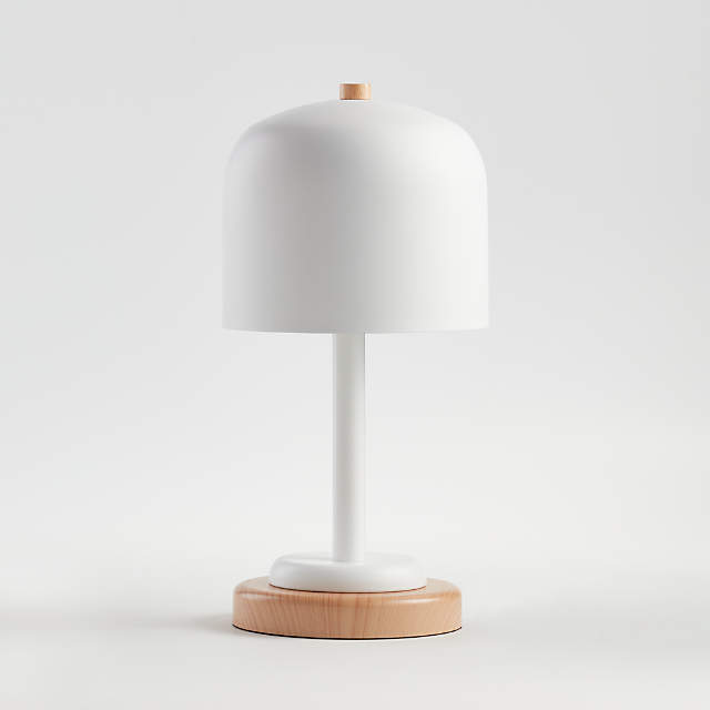 White Modern Dome Touch Kids Lamp + Reviews Crate &