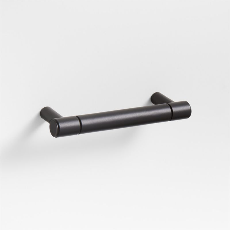 Modern 3 Flat-End Matte Black Cabinet Drawer Bar Pull + Reviews