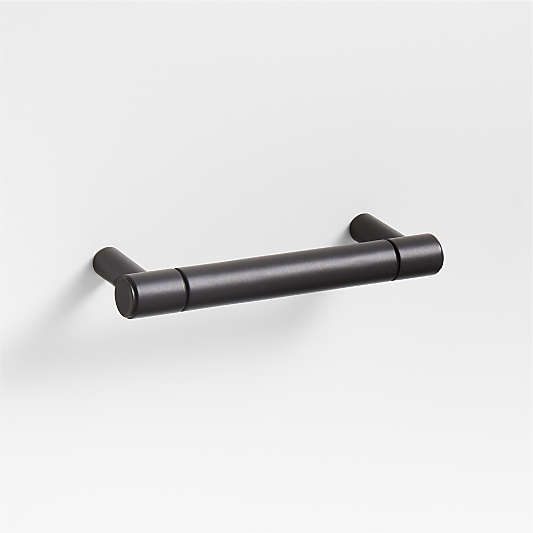 Modern 3" Flat-End Matte Black Cabinet Drawer Bar Pull