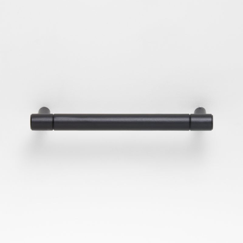 Modern 4" Flat-End Matte Black Cabinet Drawer Bar Pull