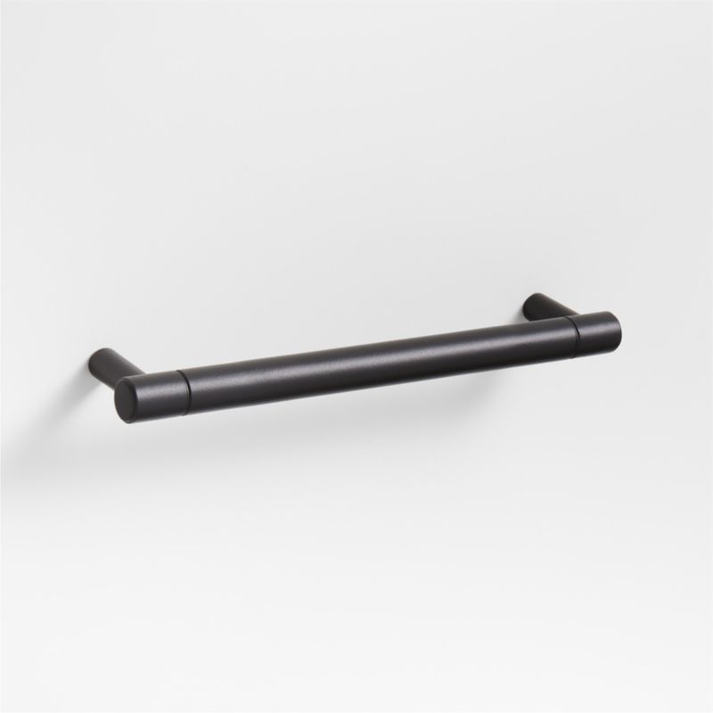 Modern 5" Flat-End Matte Black Cabinet Drawer Bar Pull