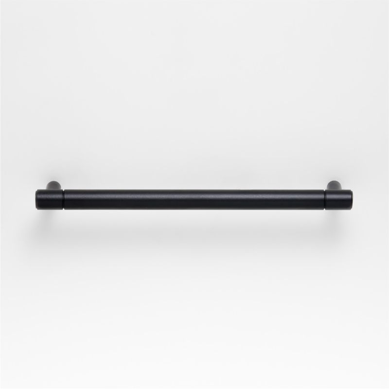 Modern 6" Flat-End Matte Black Cabinet Drawer Bar Pull
