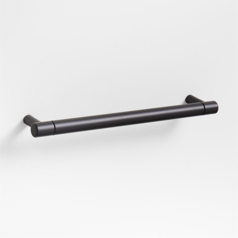 Modern 6" Flat-End Matte Black Cabinet Drawer Bar Pull