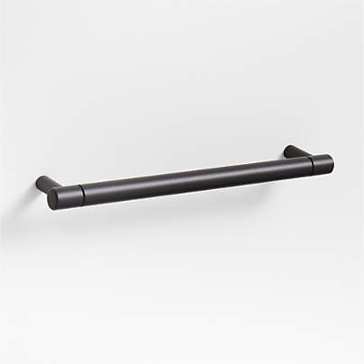 Modern 6" Flat-End Matte Black Cabinet Drawer Bar Pull