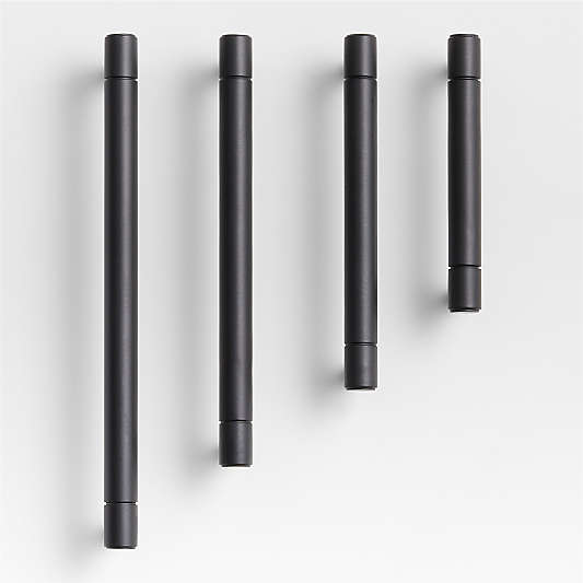 Modern Flat-End Matte Black Cabinet Drawer Bar Pulls