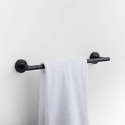 Modern Flat-End Brushed Brass Bath Towel Bar 18