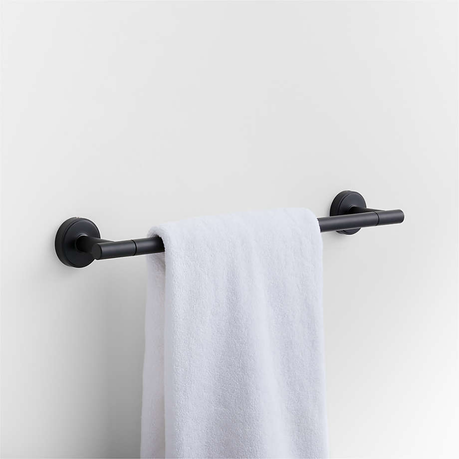 Modern Flat-End Brushed Nickel Bath Towel Bar 18 + Reviews