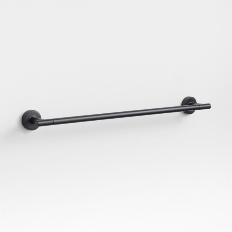 Modern Fluted Matte Black Bath Towel Bar 18 + Reviews