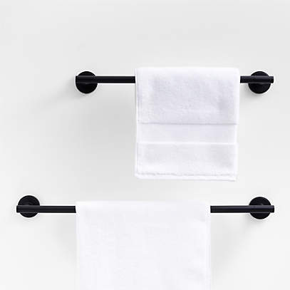 Rubber Coated Modern Black Bath Accessories, CB2