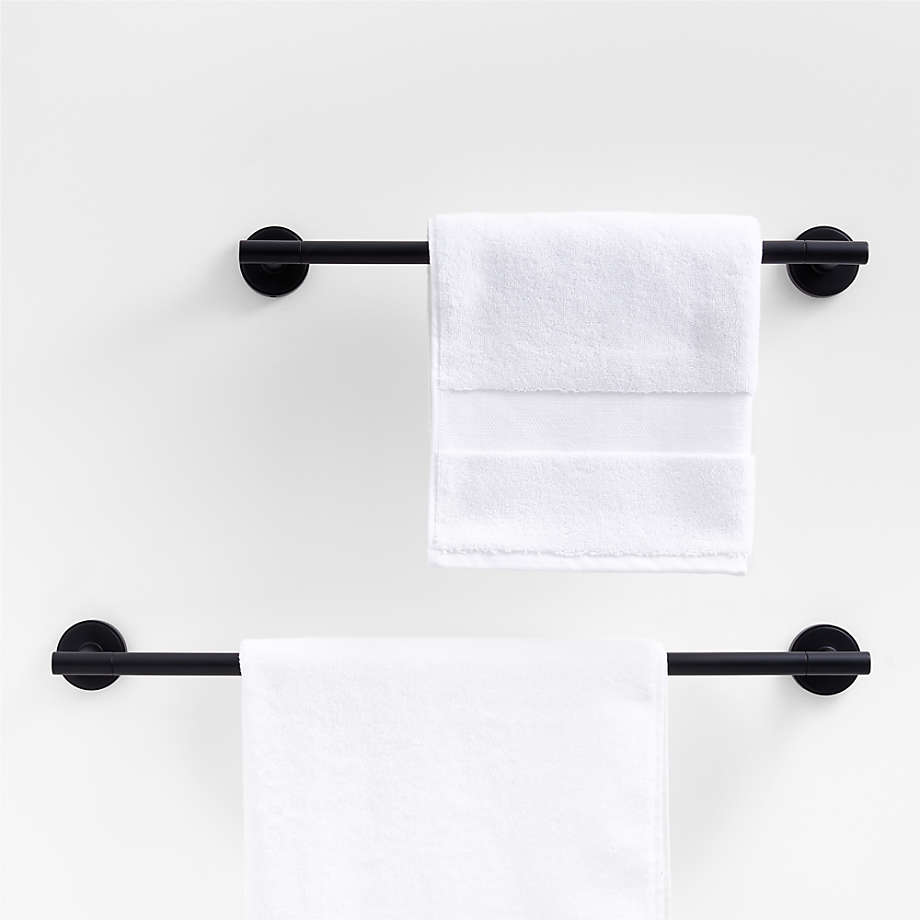 Stylish And Durable Black Towel Bar For Bathroom Punch free - Temu