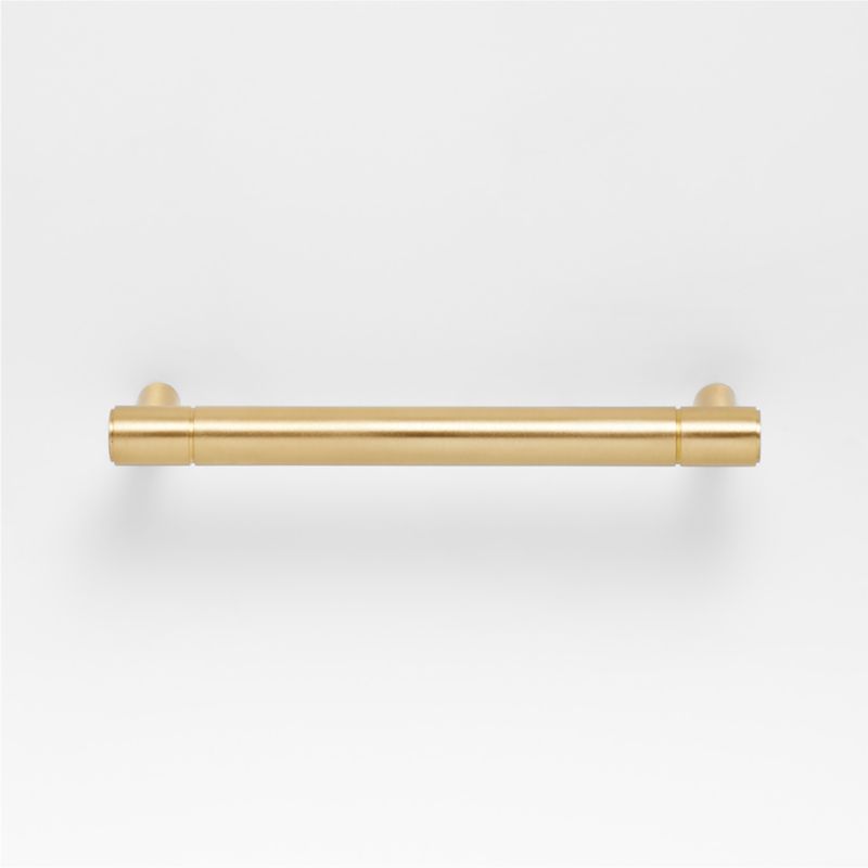 Modern 4" Flat-End Brushed Brass Cabinet Drawer Bar Pull - image 4 of 5