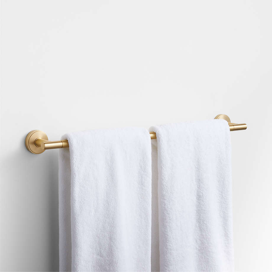Modern Fluted Brushed Brass Bathroom Hand Towel Ring + Reviews