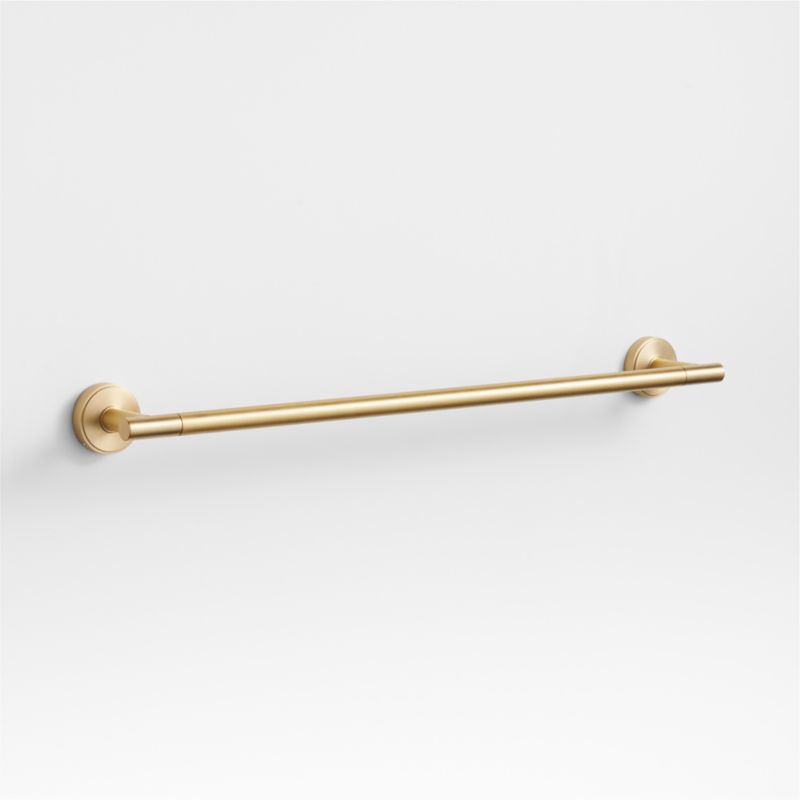 Modern Flat-End Brushed Brass Bath Towel Bar 24" - image 0 of 4