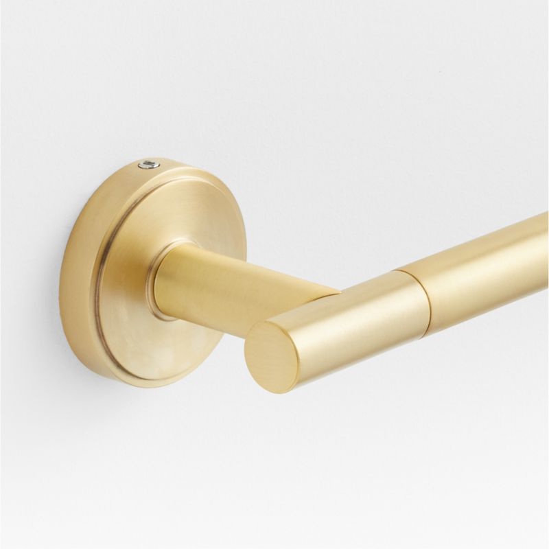 Modern Flat-End Brushed Brass Bathroom Hand Towel Ring