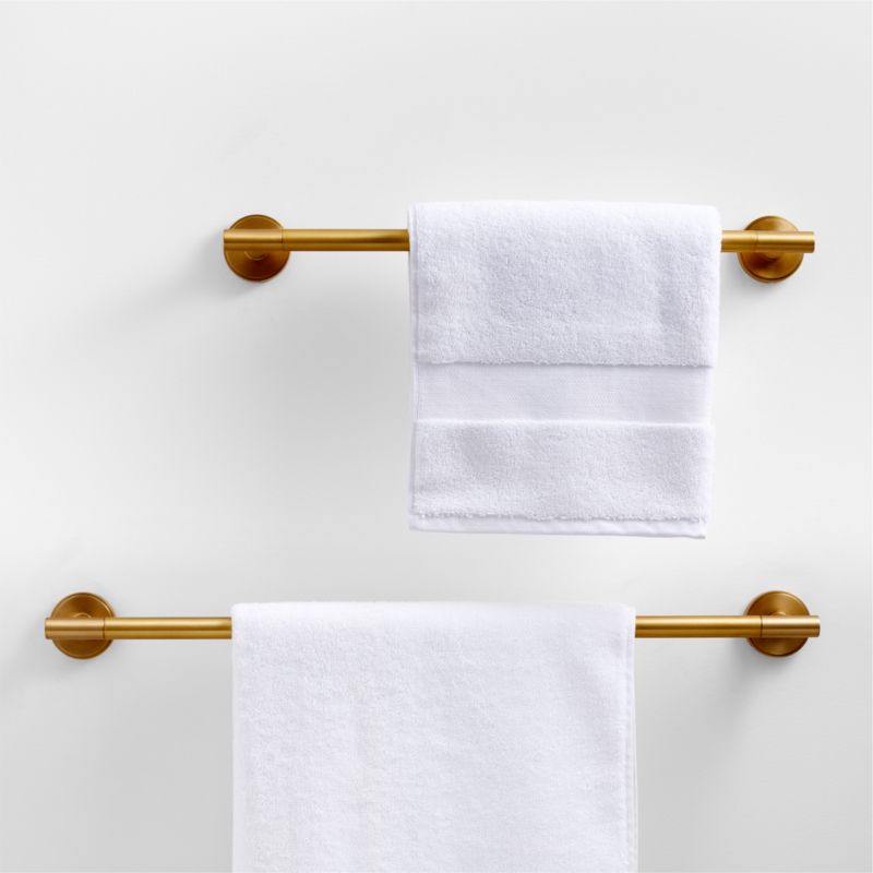 Modern Fluted Brushed Brass Bath Towel Bar 18 + Reviews