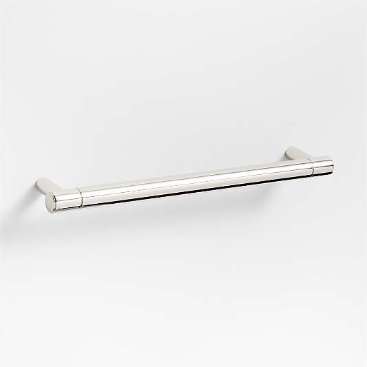 Modern 6" Flat-End Polished Chrome Cabinet Drawer Bar Pull