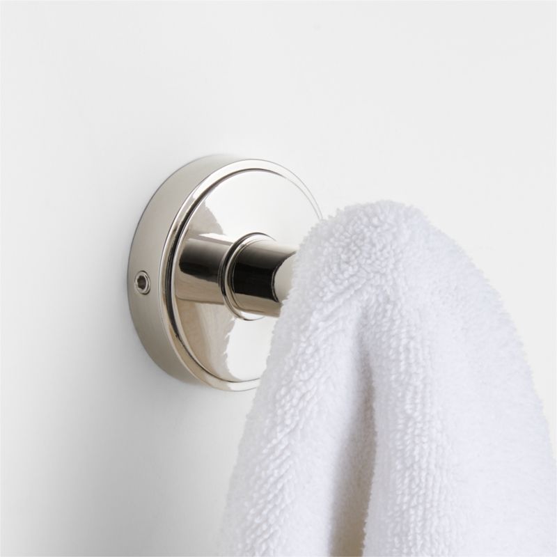 Modern Flat-End Polished Chrome Bathroom Towel Hook