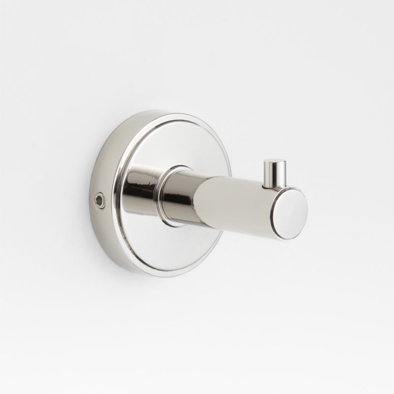 Modern Flat-End Polished Chrome Bathroom Towel Hook + Reviews