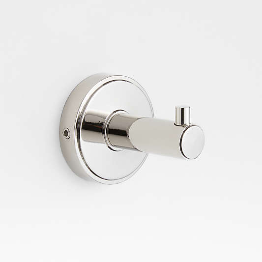 Modern Flat-End Polished Chrome Bathroom Towel Hook